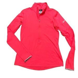 Nike Dri-Fit Running half zip Jacket Neon Coral Pink M